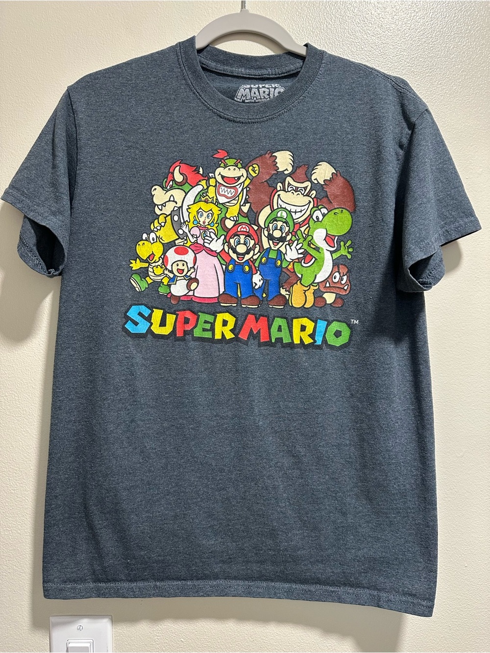Super Mario Graphic Tee - Charcoal Short Sleeve Shirt